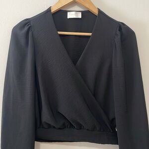 Seven Sisters wrap top - Black - XS